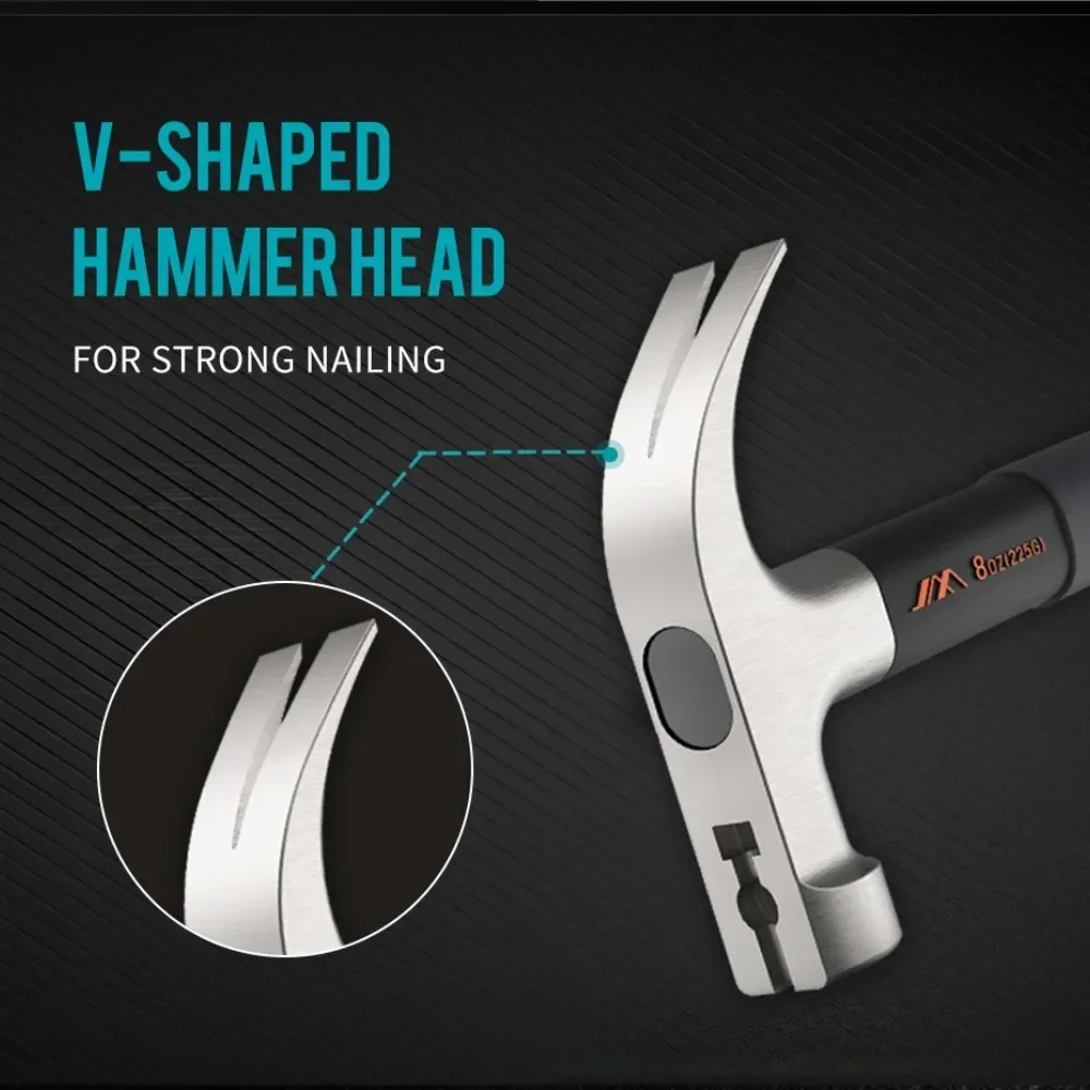 JIMIHOME Claw Hammer High-Carbon Steel Handle Claw Hammer Multifunctional Household Safety Pulling Nail Emergency Escape Tools 3