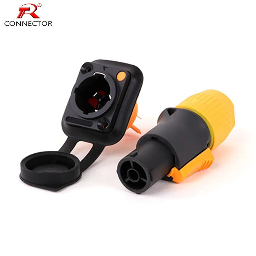 Conector Impermeável Powercon True Conectores de Chassi Powercon Nac3mpx ou Nac3mx-w Nac3fpx Novo Conjunto