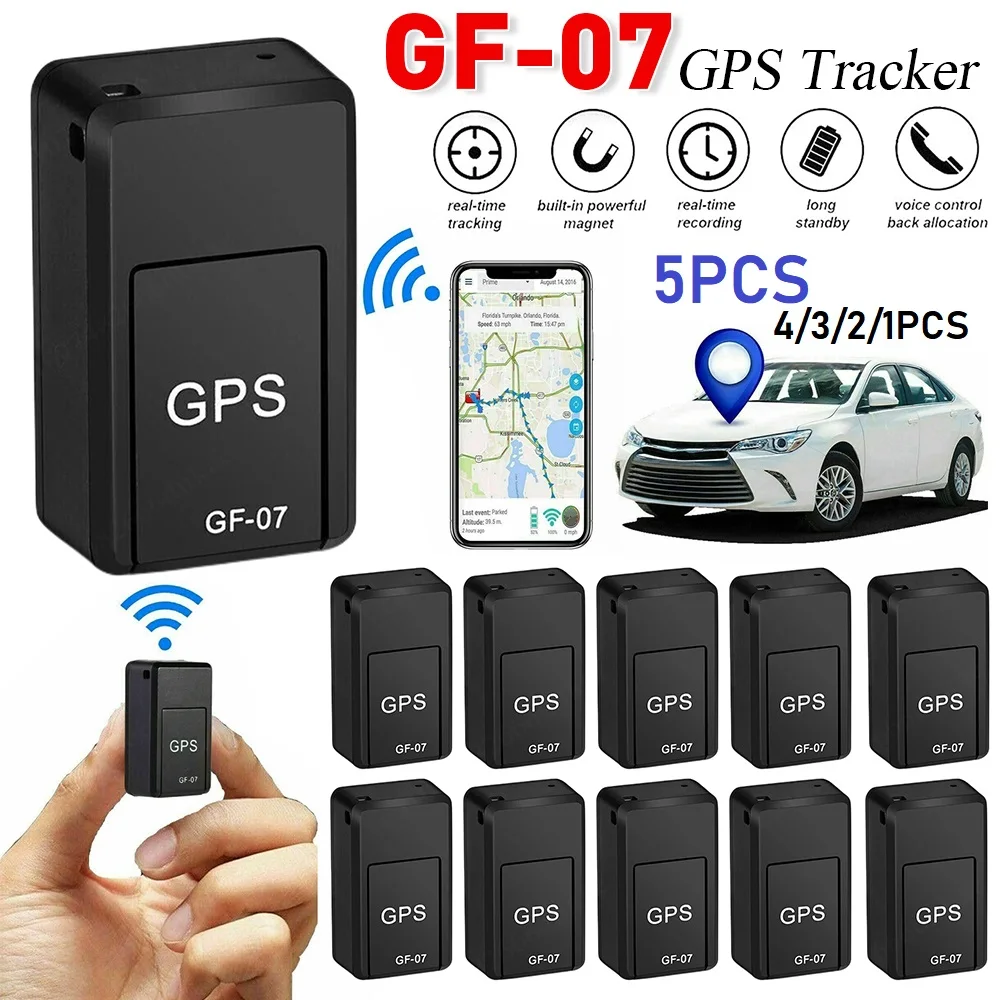 Smart Tracker 5-1PCS GF-07 GPS Mini Magnetic Car Real Time Tracking Anti Mount SIM Message Positioner Car/Kids/Pet