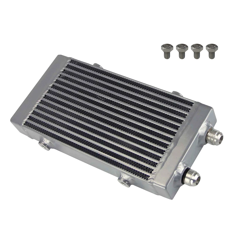Universal Small Bar and Plate Dual Pass Oil Cooler Core:9.5"x5.5"x1.58" oil cooler kit