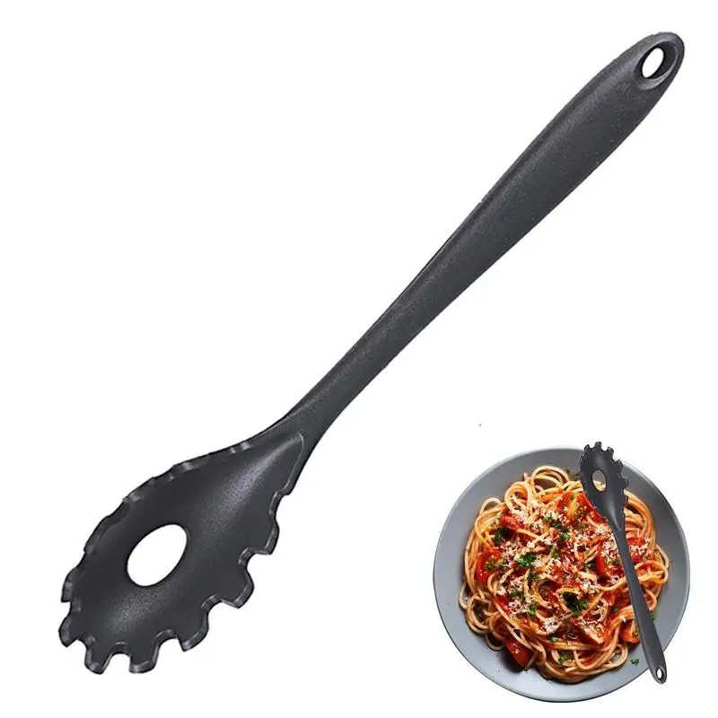 Kitchen Pasta Spoon Tasty Spaghetti Spoon With Hole Portioner And Soft Handle Spaghetti For Cooking Noodles
