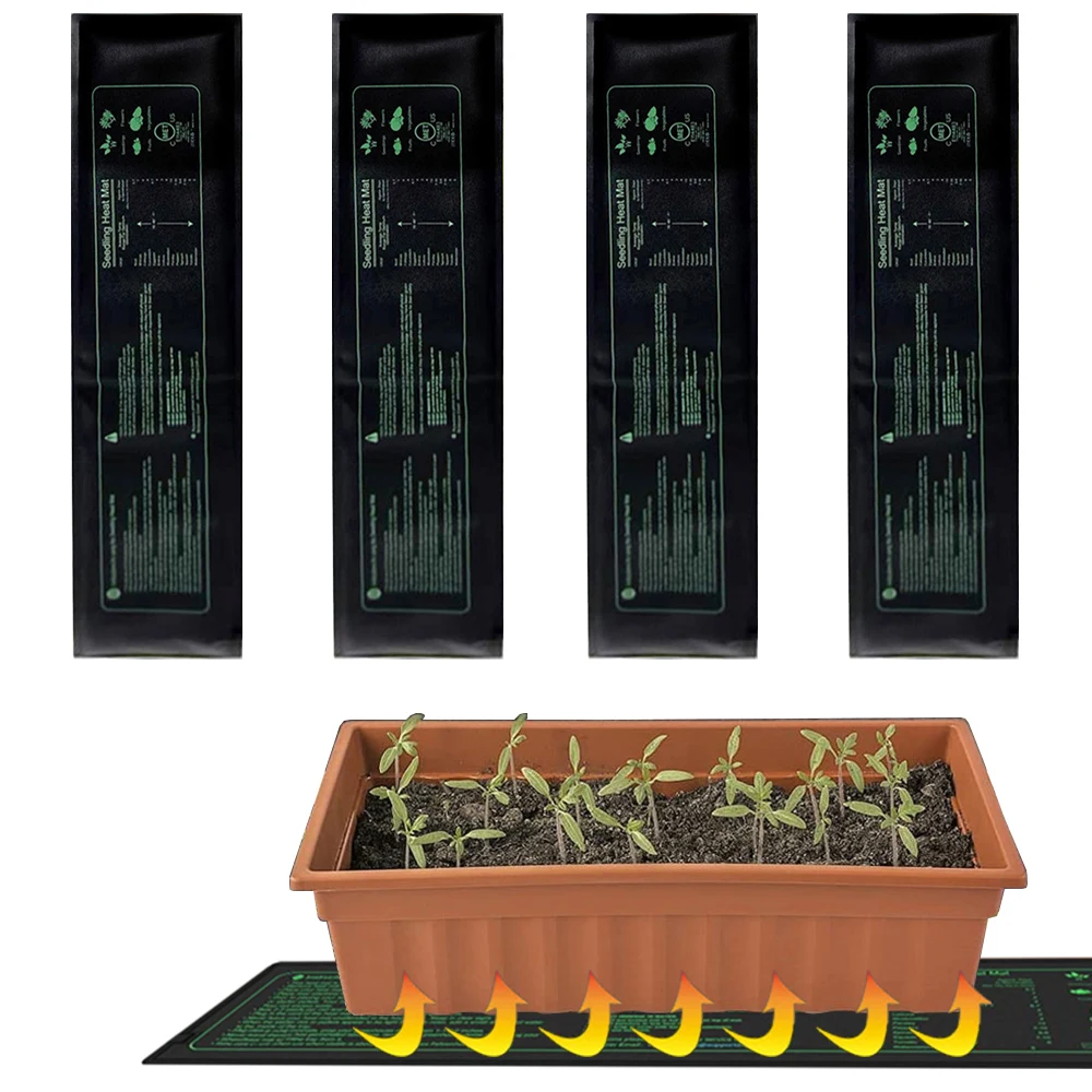 4x205inchSeedlingHeatMatPlantsWaterproofHeatingPadForIndoor