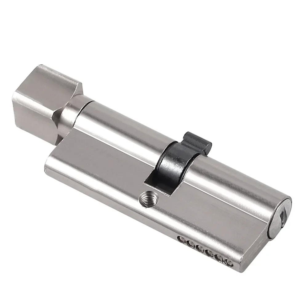 Euro Cylinder Door Lock, Anti Pick Mechanism, Construction, Thumb Turn for Easy Operation, Complete with 3 Keys, Silver Tone