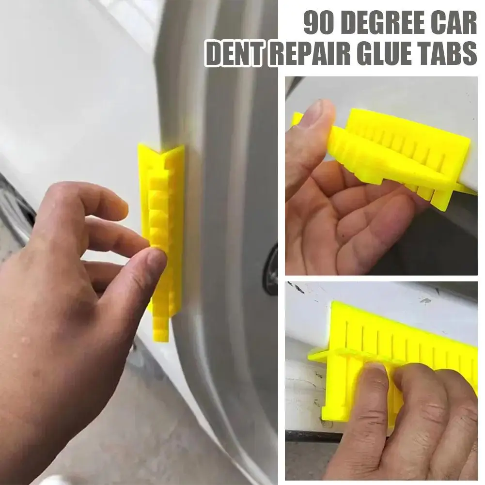 

90 Degree Car Dent Repair Glue Tabs PDR King Dent Removal Right Tabs Plastic Tabs Angle O8H6