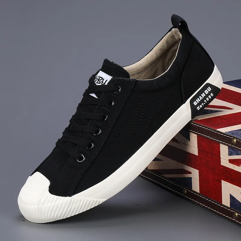 

Men Vulcanized Shoes New Fahsion Classic Platform Shoes Canvas Shoes Male Anti-Odor Men Casual Shoes Flats Hard-Wearing DM-179