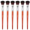 6pcs Mop Brush For Acrylic Painting 1 Inch Blending Brush Paint Brushes For Acrylic Face Body Painting Oval Mop Acrylic Brush 1