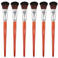 6pcs Mop Brush For Acrylic Painting 1 Inch Blending Brush Paint Brushes For Acrylic Face Body Painting Oval Mop Acrylic Brush 1