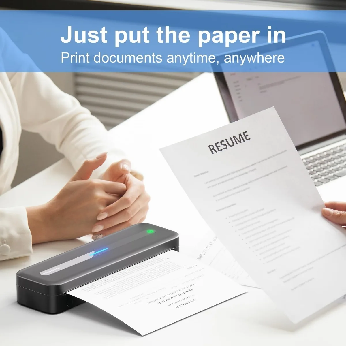 A4 Quick-dry Continuous Thermal Paper, 8.27"x275 3/5" (210mm*6.5m) Width for Phomemo M08F/M832/M833/M834 Portable A4 Printer