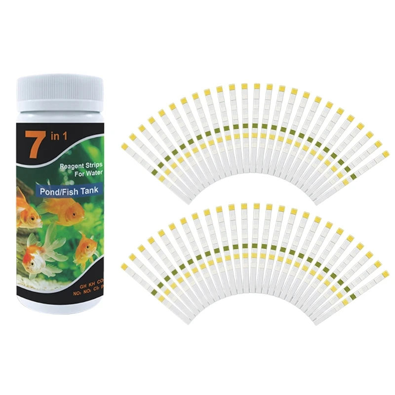 50/100PCS Aquarium Testing Set for Freshwater Saltwater Pond Test Strips for Fish Tank Testing PH Nitrites Alkalinity