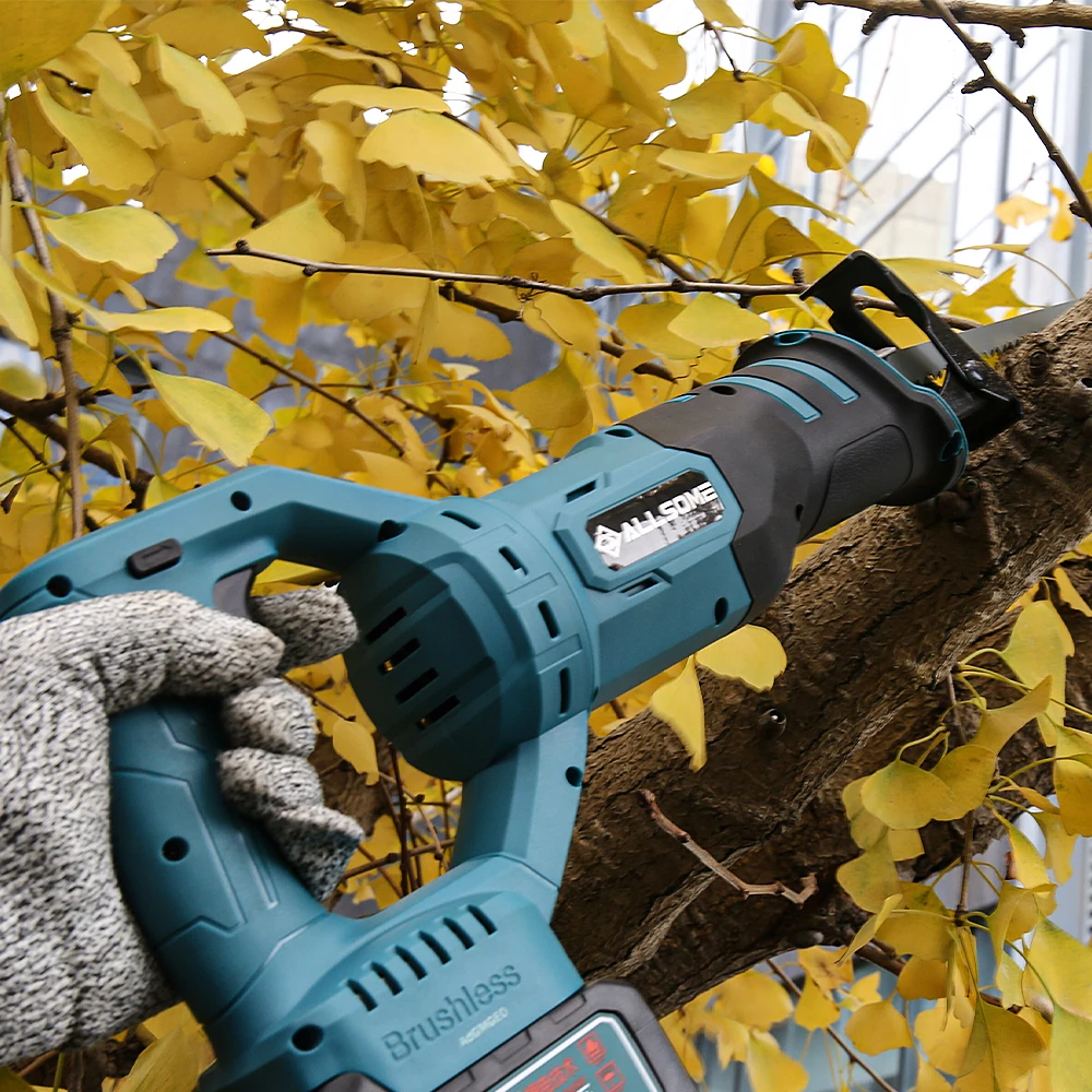 Allsome 왕복 톱 목재 및 금속 절단기, 18V 마키타 리튬 배터리용 전기톱