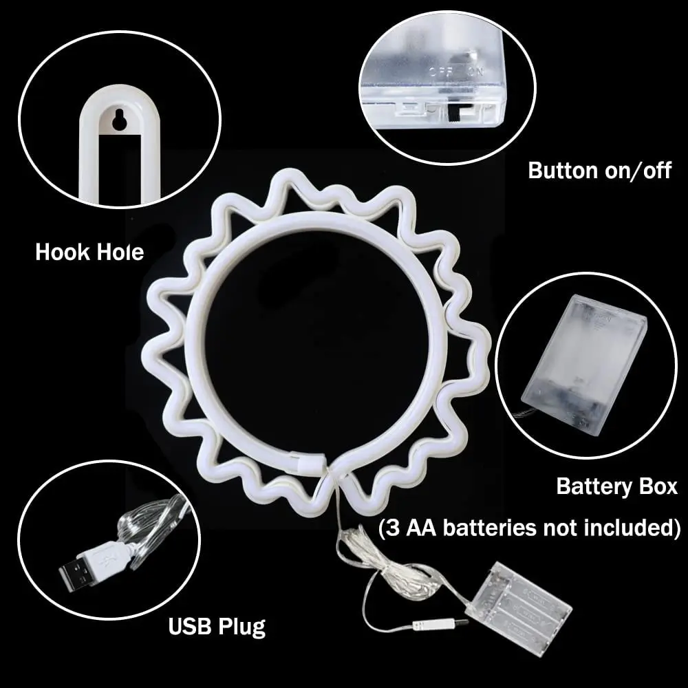 USB/Battery LED Neon Lights Sign for Wall Art Decor Heart Gaming Bar Bedroom Decoration Hanging Neon Sign Party Alien Night Lamp 3