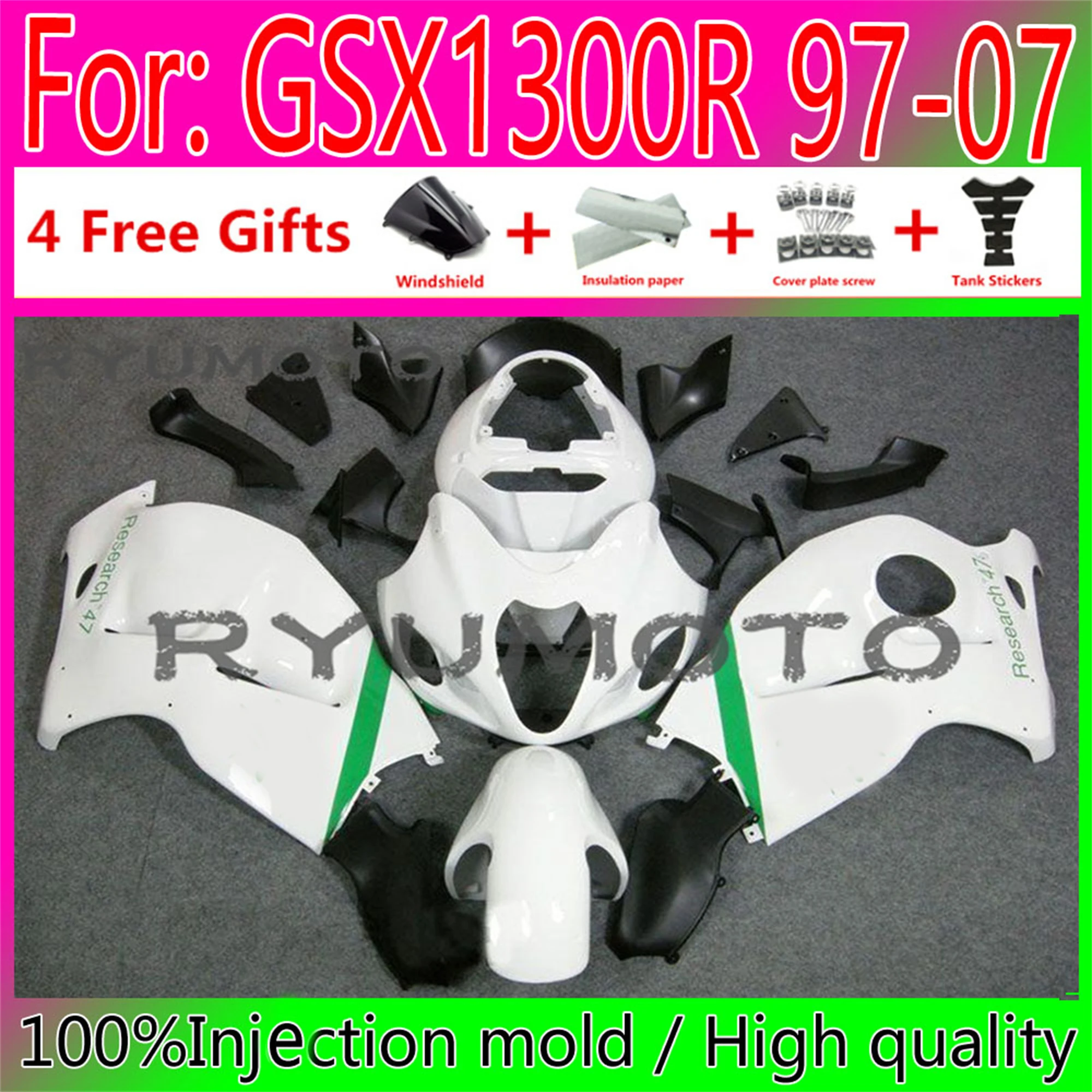 

Motorcycle HAYABUSA full Fairing for Suzuki GSXR1300 03 04 05 06 07 GSX1300R 97 98 99 00 01 02 bodywork Fairings