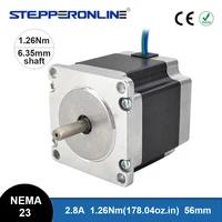 NEMA 23 Stepper Motor 1.26Nm 2.8A for CNC & Embroidery Machines