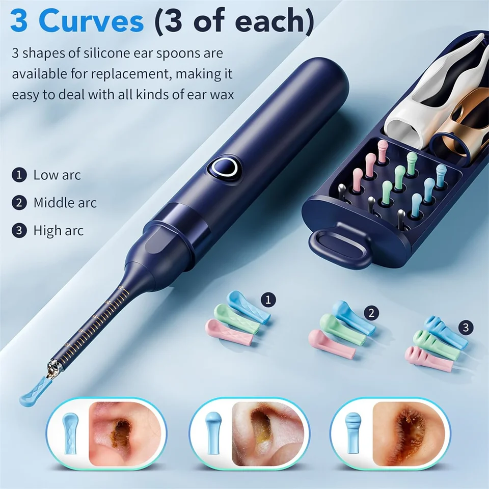 Wax Removal Tool Camera 1000W Pixels Visible Cleaner Kit Tweezers Ear Cleaning With Light Earpick For Adults_voghion.com