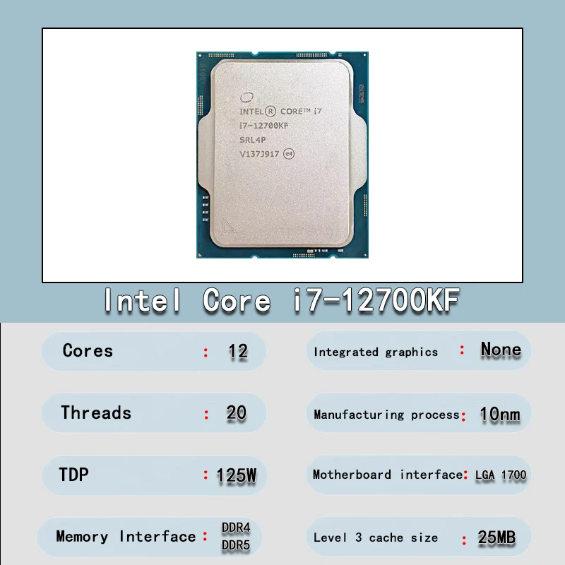 intel core i7 12700KF 箱無しバルク