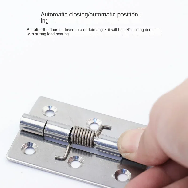 304 Stainless Steel Spring Hinge Automatic Cabinet Door Wardrobe Hardware And Furniture Fittings Mini Micro 1PCS