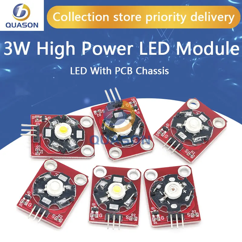 3W-High-Power-LED-Module-Blue-Green-Purple-Red-White-Yellow-LED-with ...