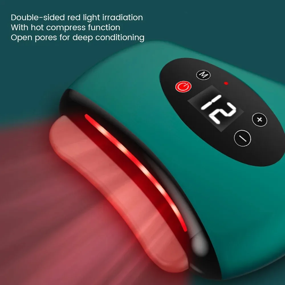 Electric Guasha Massager Hot Compress Eye Massager Stone Heating Vibration Scraping Neck Face Skin Lifting Removal Wrinkle Tool
