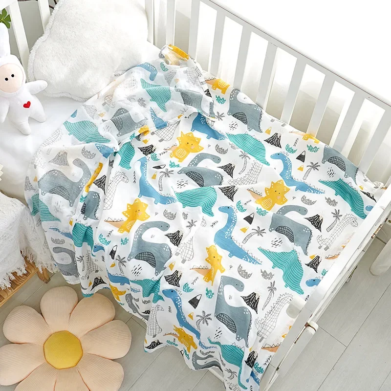 

Newborn Swaddle Blanket Bamboo Cotton Gauze Soft Skin Baby Sleeping Bag Absorbent Breathable Bath Towel Baby Stroller Warm Mat