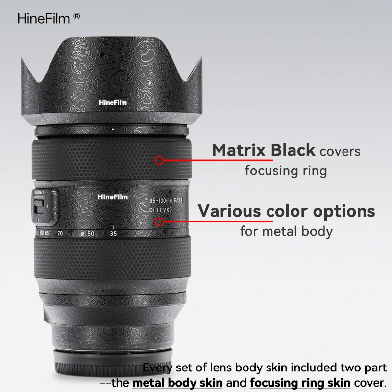 마운트 렌즈용 탐론 35-100F2.8 맞춤형 스킨 랩 커버 35-100 F2.8 렌즈 데칼 스킨 35 100 스티커 35-100mm F2.8