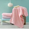 Coral Fleece Face Towels Striped Adult Soft Washcloth Absorbent Hand Towels Washbasin Facecloth Bathroom Shower Towels 14*29inch 1
