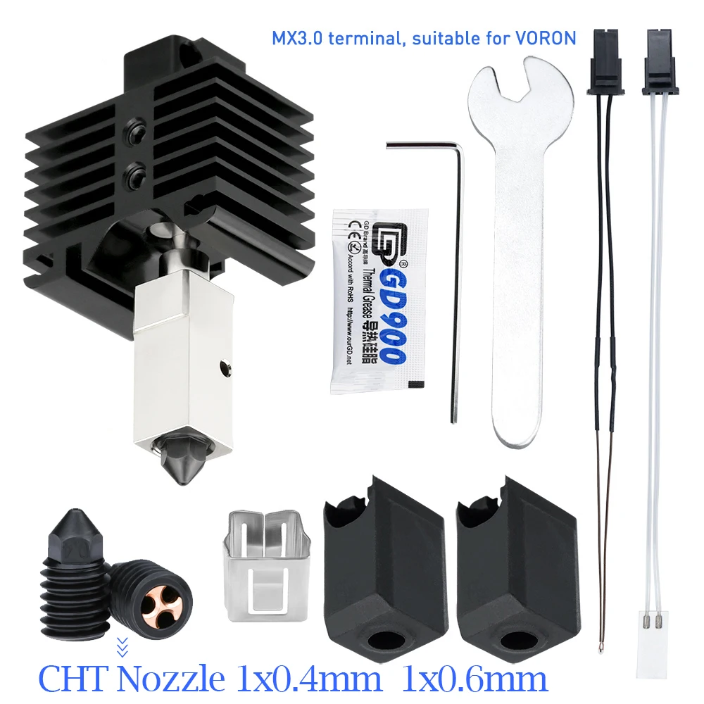 Extrusora Cabeça Hot End Cht Bocal Aquecedor Termistor Bambu Bambu Bambu Bambu Bambu 3d Hotend Kit Bambu Laboratório x1 x1 P1p Atualização Extrusora - Imagem 4