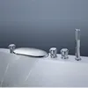 Brass Split  Style 3 Hole Basin Waterfall Faucet 5 Hole Waterfall Bathtub Faucet With Hand Shower Hot Cold Mixer Waterfall Tap 3