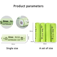 AA Rechargeable Battery 1.2V Ni-Cd Can Be Recharged 500 Time Children's Music Toy Electronic Keyboard Eight Tone Gun Accessories 2