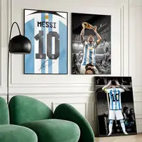 ⁦ملصقات جدارية ذاتية اللصق لأسطورة كرة القدم ليونيل ميسي | Lionel Messi Self-Adhesive Football Wall Sticker Poster⁩ - الصورة ⁦2⁩