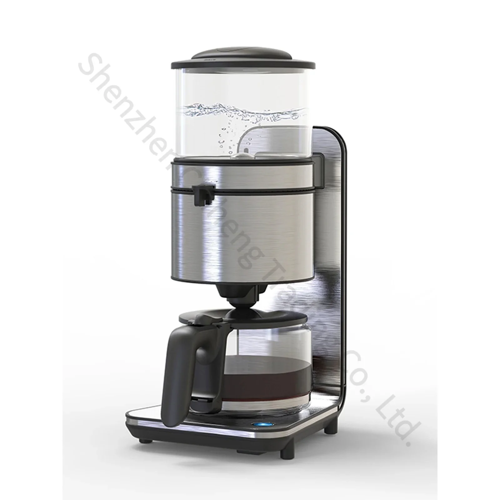 Household 1.25L Americano Stainless Steel Coffee Machine Fully Automatic Drip Coffee Maker Electric Kettle Teapot