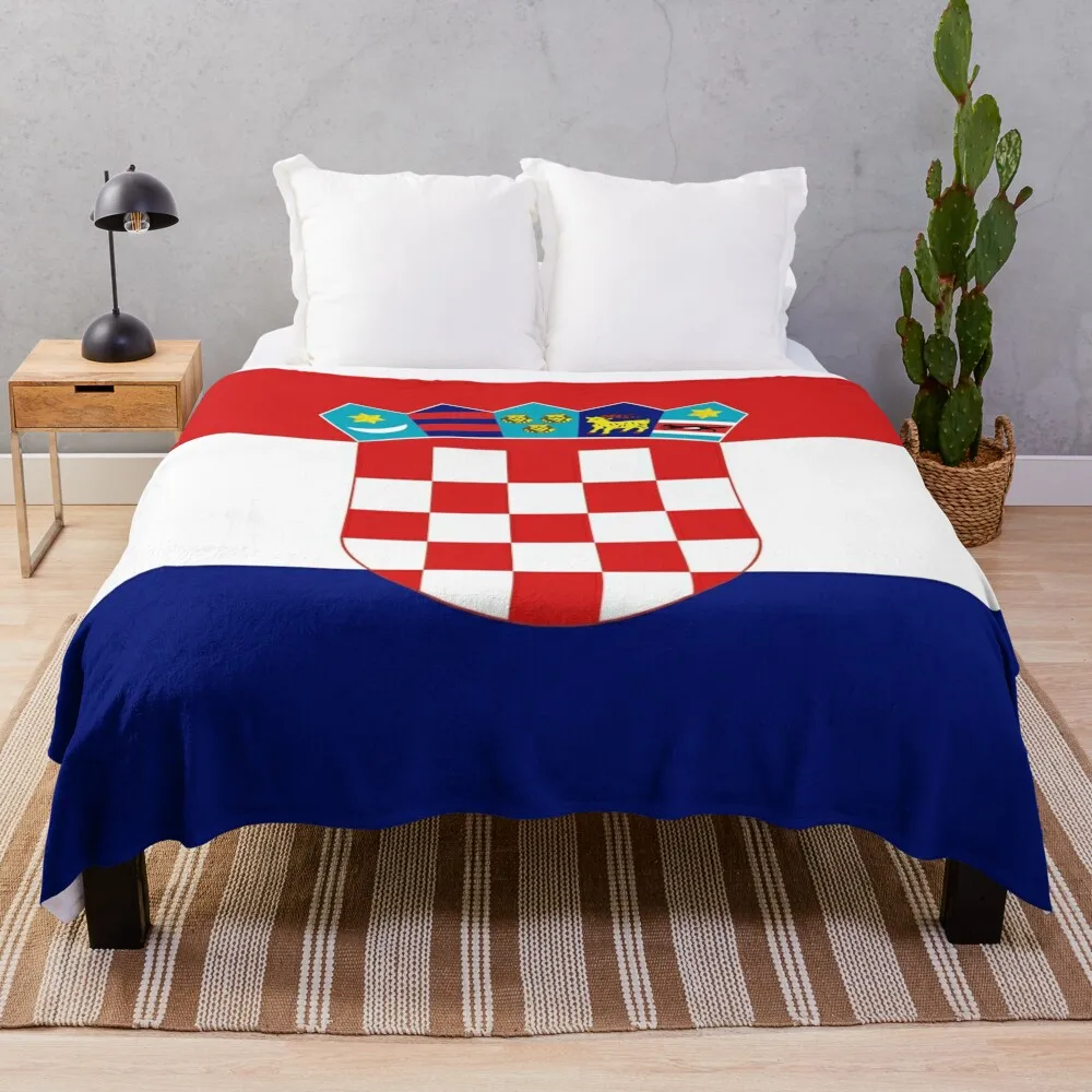 

Croatia flag Throw Blanket Blankets For Baby Camping blankets ands Flannels Blankets