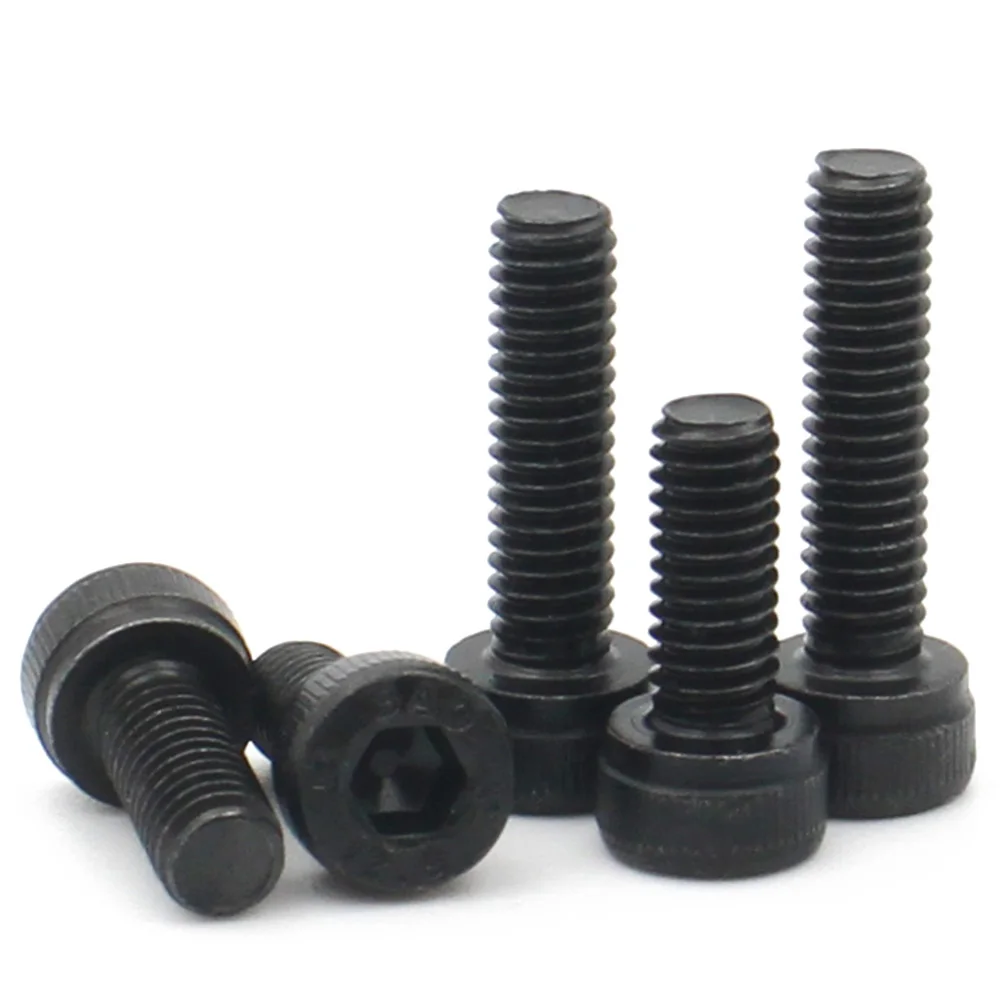 2-50pcs Grade 12.9 Carbon Steel Allen Screw M1.4 M1.6 M2 M2.5 M3 M4 M5 M6 M8 M10 Hexagon Hex Socket Cap Head Screw Bolts Din912