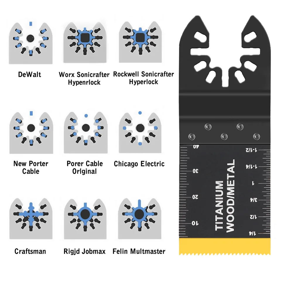 Aocoo 16 Pcs Titaniu Oscillating Saw Blades For Etal Cutting - View #6
