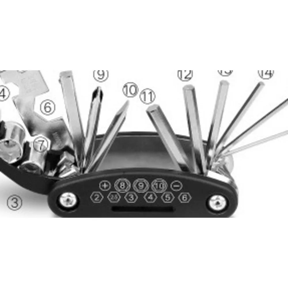 Strumenti per decorare la cassetta degli attrezzi per biciclette, chiave inglese, kit pompa per mountain bike, accessori per utensili di riparazione_voghion.com