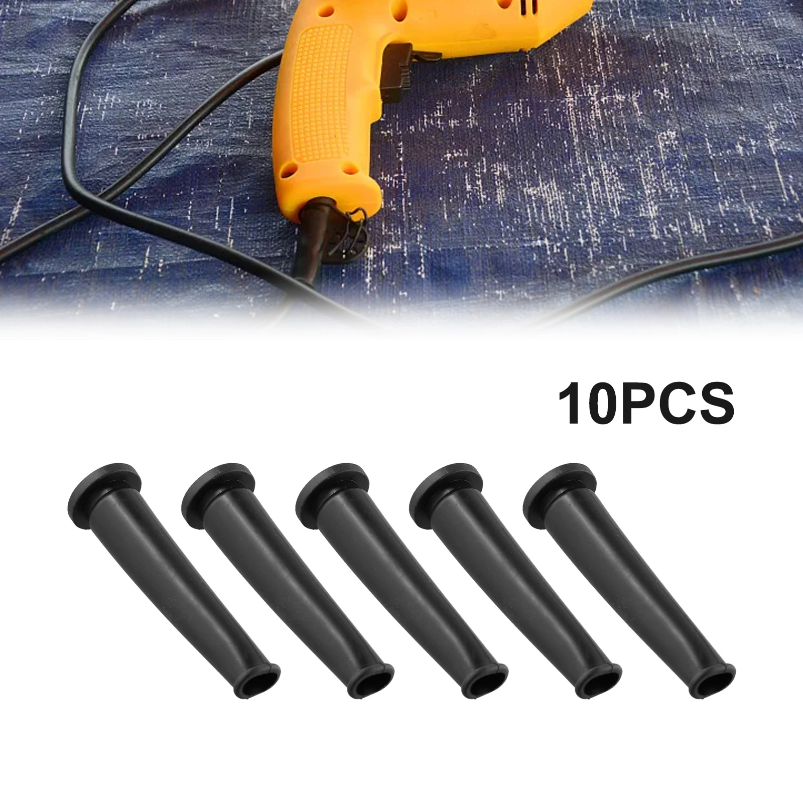 

10Pcs 9mm Black Rubber Wire Protector Cable Sleeve Boot Cover For Angle Grinder Accessories For Power Tools Power Cord