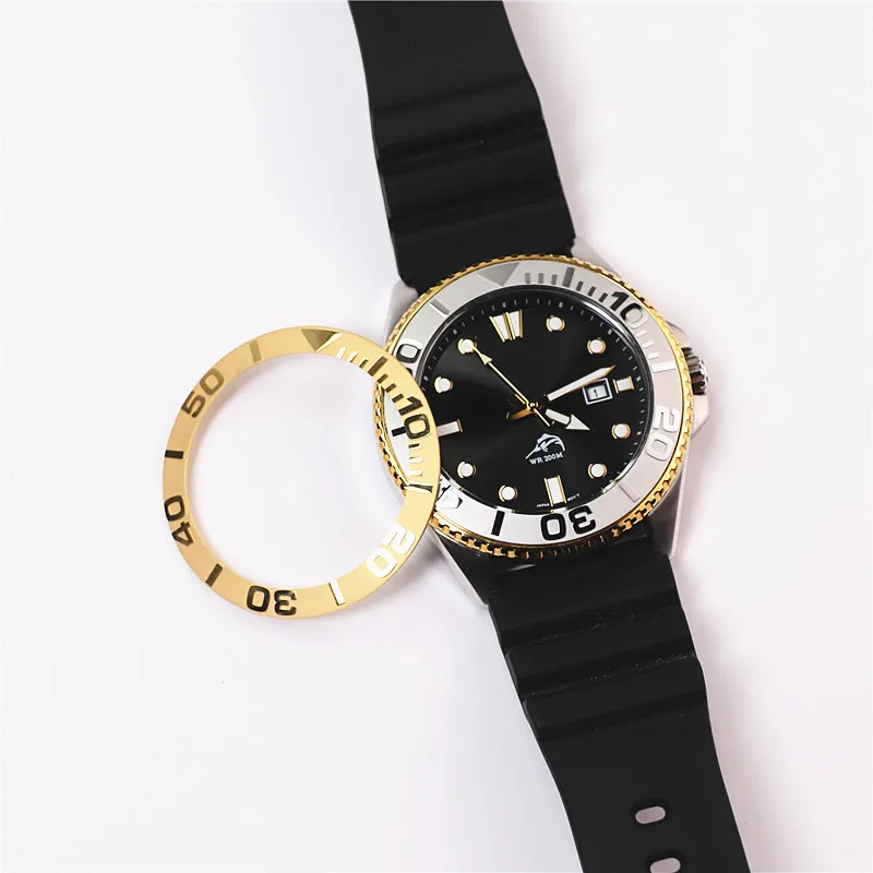 Inserto lunetta in ceramica nera opaca per Yacht design per Casi Duro pesce spada MDV106-1 MDV106B-2A orologio scala anello inserto sostuzione MOD  1511