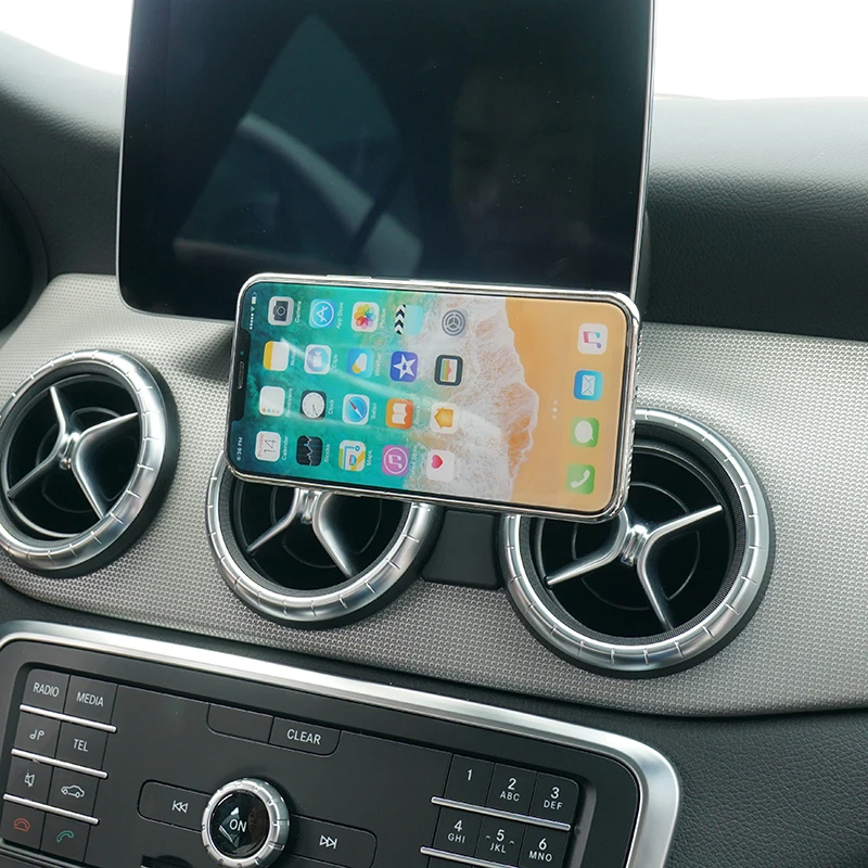 Car mobile phone holder magnetic gps holder air vent mount stand clip for Mercedes Benz CLA C177 2013-GLA X156 2015-phone holder,mobile phone holder,gps holder,gps suction cup mount