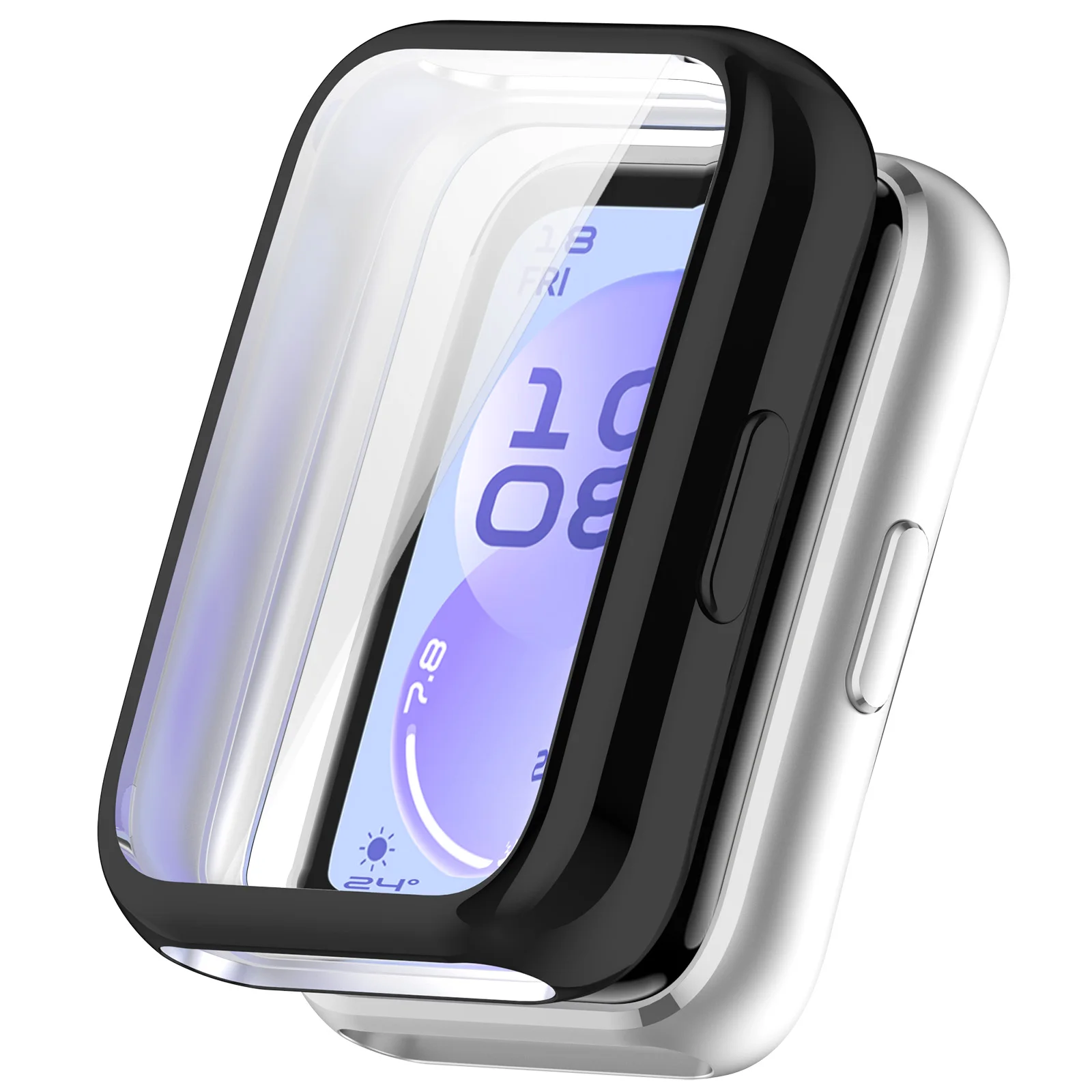 Shockproof Soft TPU Case with Built-in Screen Protector - Full Protection Flexible Cover