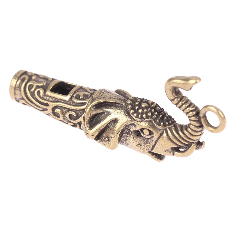 Brass Metal Treble Training Wilderness Survival Pendant Elephant Whistle Antique Keychain Outdoor Survival Whistle whistle keychain survival whistle metal whistle 1Pc 5.0*2.0cm
