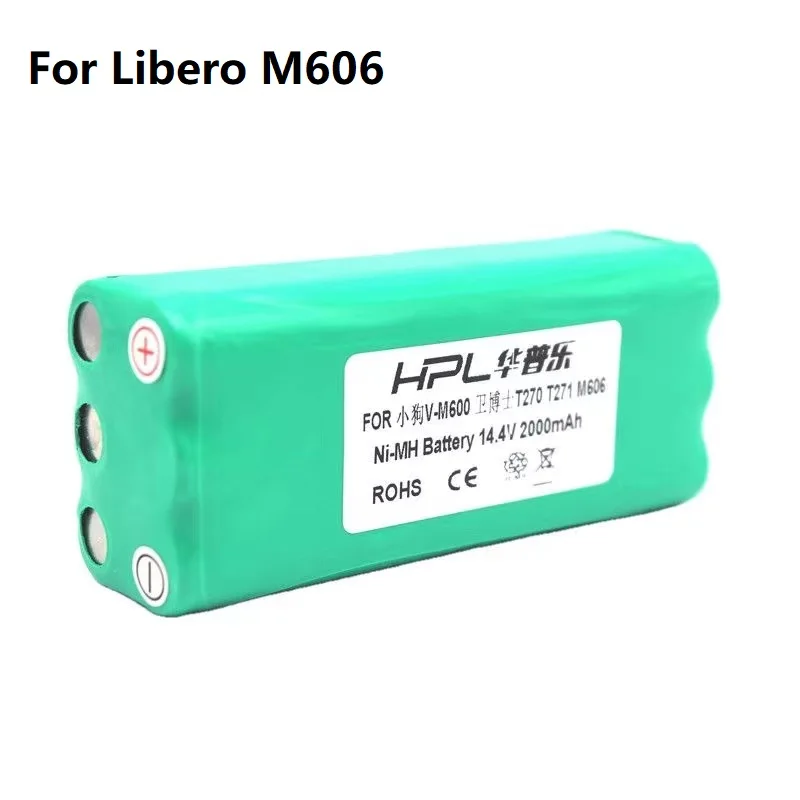 

14,4 V ni-mh 2000mAh для Libero M606 вакуумная сменная батарея для дьявола 0606004 M606 для V-M600/M606 V-BOT и т. д.