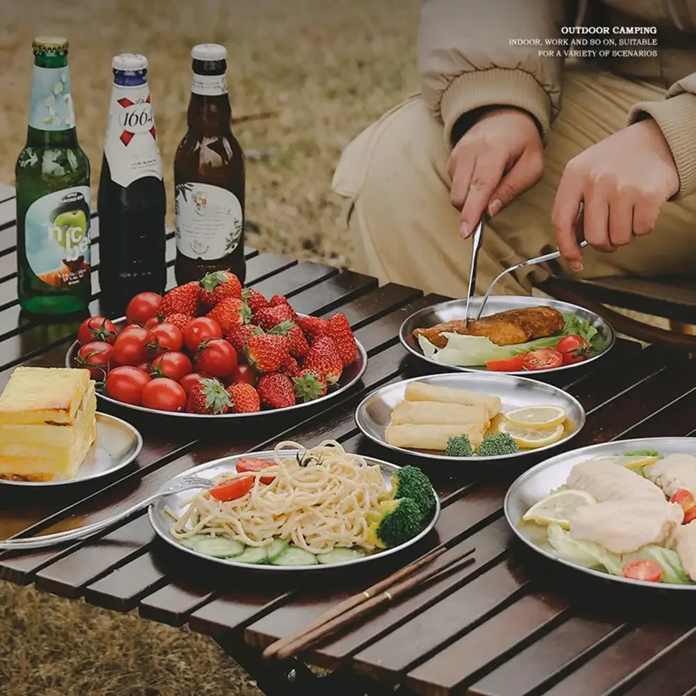 Stainless Steel Camping Plates 5