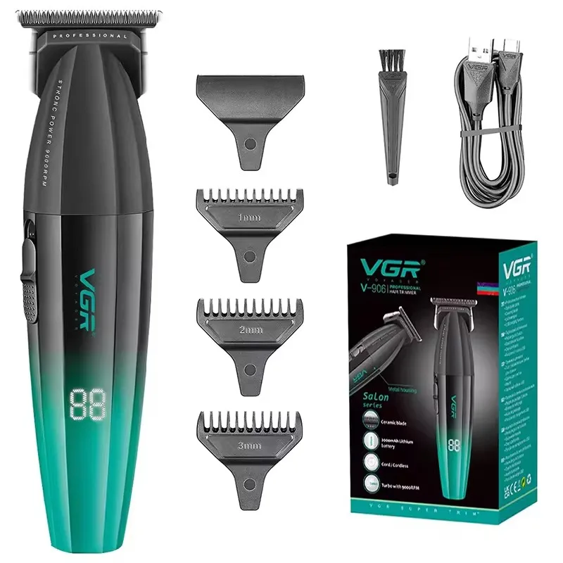 VGR المهنية مقص الشعر الكهربائية للرجال قابلة للشح...