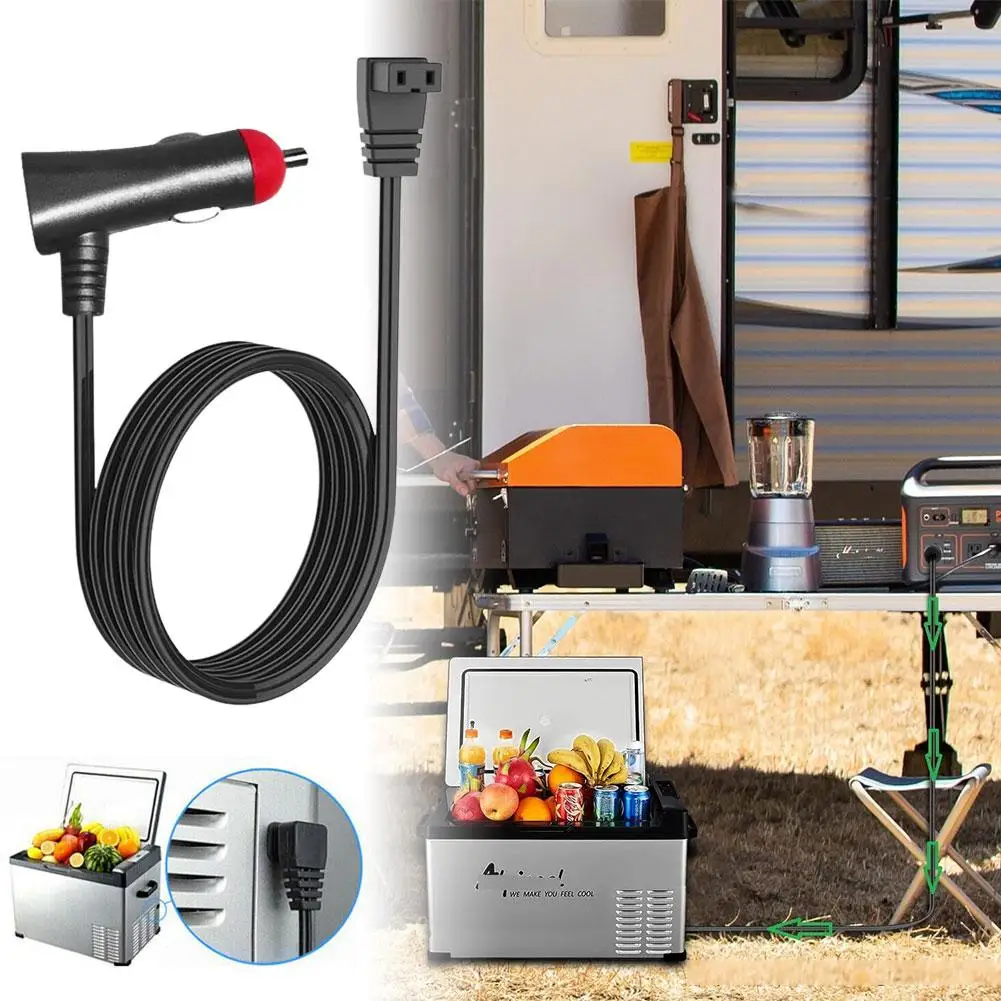 자동차 냉장고 케이블 12V 24V 냉장고 전원 코드 2/4m 2핀 시가 라이터 충전 라인 전자제품 자동차 액세서리