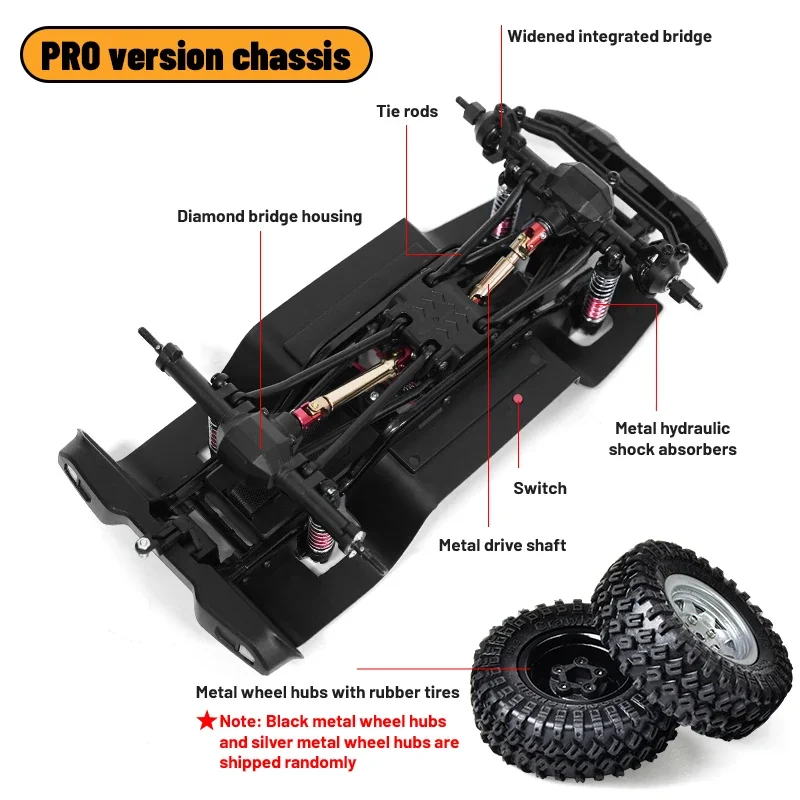 C8801 PRO/ C8801 1/18 RC Car With Light 2.4G 4WD Electric Climbing