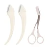 Karsyngirl 1/2/3Pcs Eyebrow Trimming Knife Eyebrow Face Razor For Women Eyebrow Scissors With Comb Brow Trimmer Scraper 5