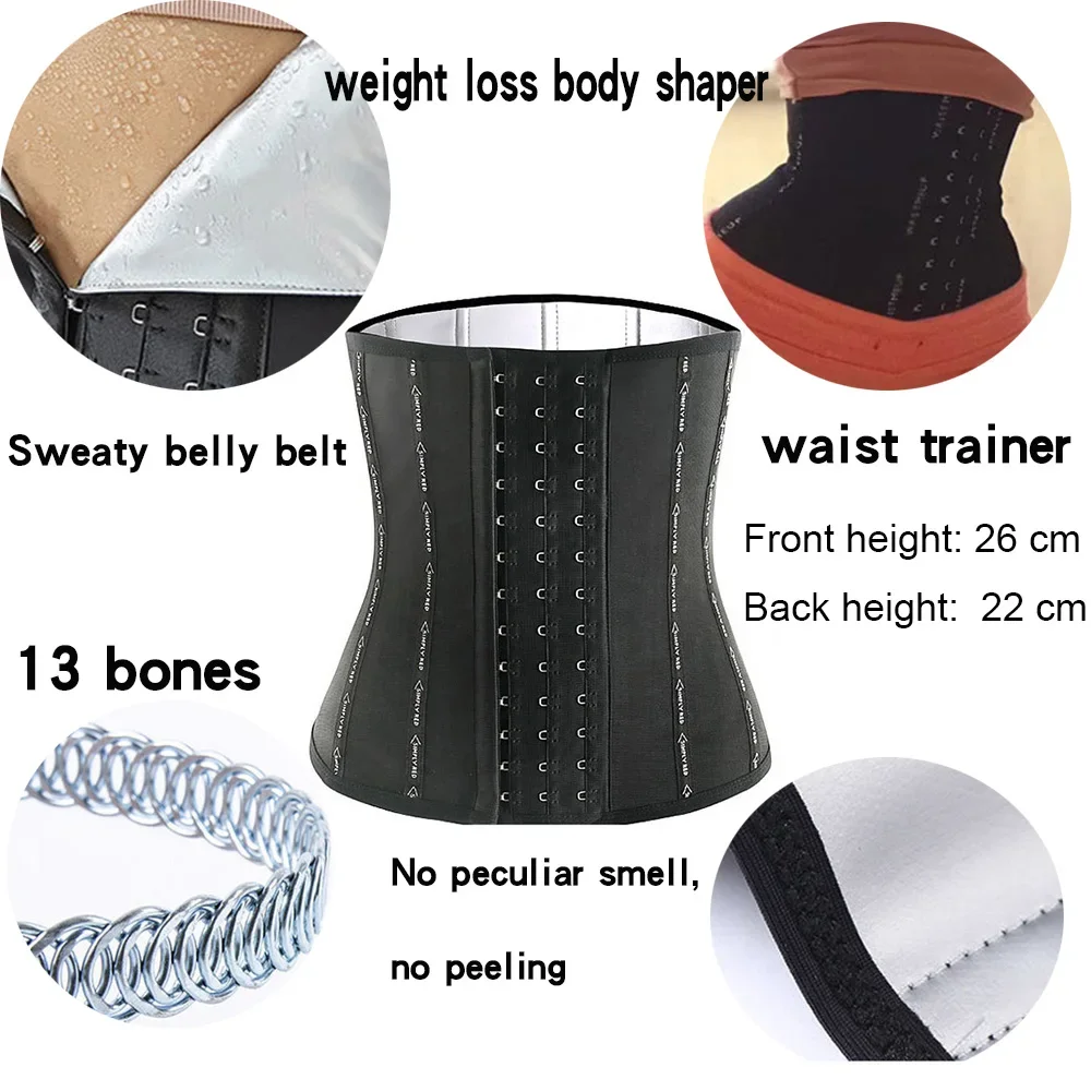Short Torso Waist Trainer For Women Lower Belly Fat. Workout Fajas  Colombianas Waist Corset S-2xl