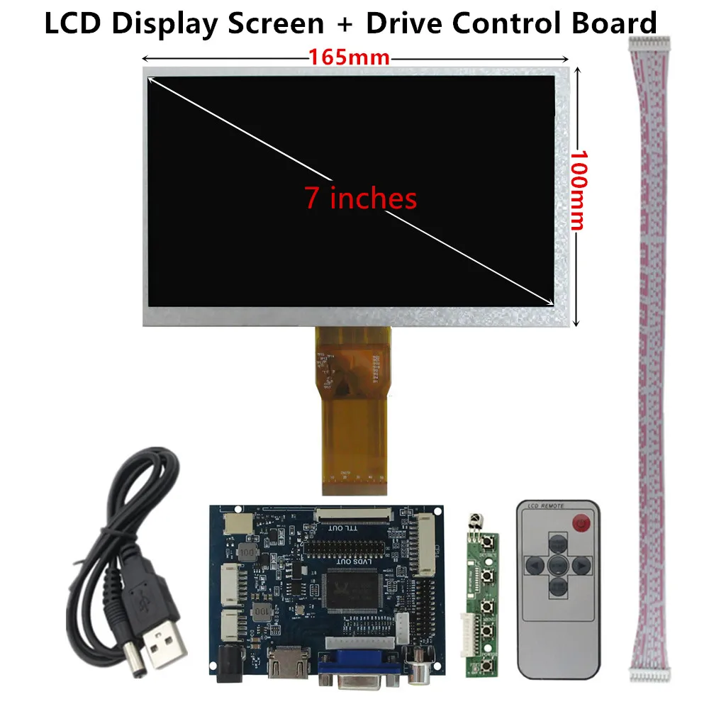 Display LCD schermo HD da 7/8/9/10,1 pollici Monitor scheda driver VGA AV compatibile HDMI per mini computer Raspberry/Banana/Orange Pi