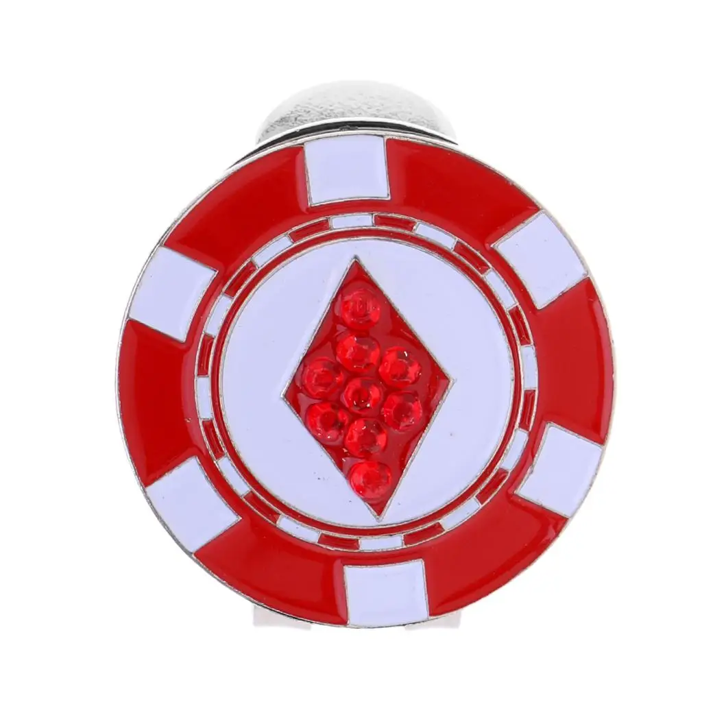 Novelty Alloy Golf Ball Marker Hat Clip Durable Golf Gift Red