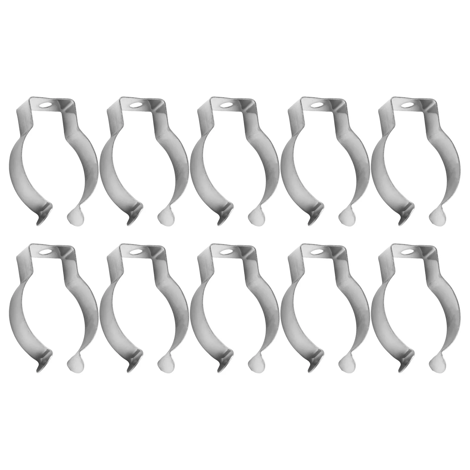 10pcs Spring Terry Clips Stainless Steel Narrow Base Tools 6mm-28mm Heavy Duty Tools Storage Hangers For Garages Sheds Hardwares