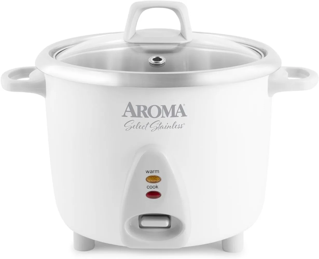 

Aroma Housewares Select Stainless Rice Cooker & Warmer with Uncoated Inner Pot, 14-Cup(cooked) / 3Qt, ARC-757SG